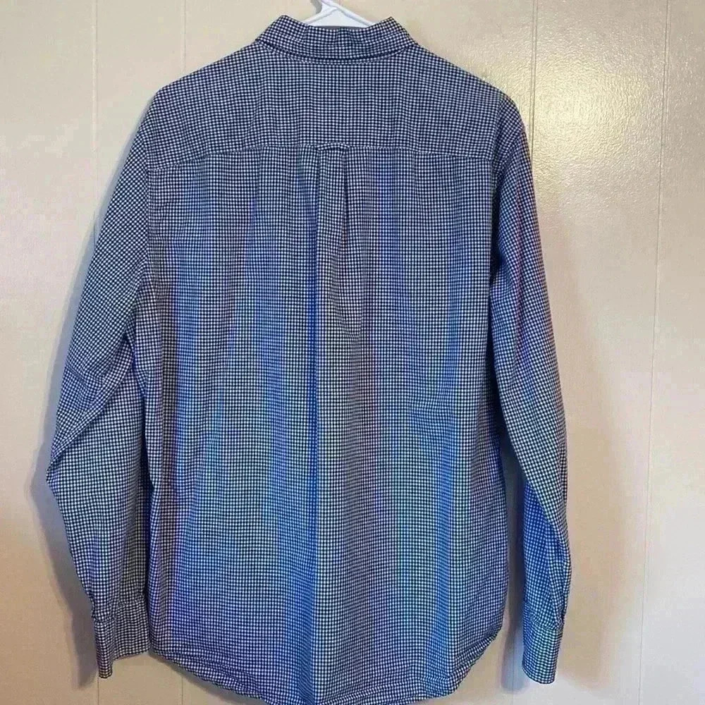 American Eagle Blue & White Seriously Soft Classic Fit Shirt in Size Large. - Picture 2 of 7